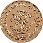 Anverso de la moneda azteca de 20 pesos oro, familia del centenario en acabado satn
