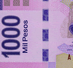 Hilo 3D en el billete de 1000 pesos de la familia F