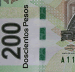 Hilo 3D en el billete de 200 pesos de la familia F