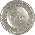Reverso de la medalla de plata del sesenta aniversario de la asamblea de la federacin del automvil club