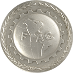 Reverso de la medalla de plata del sesenta aniversario de la asamblea de la federaci�n del autom�vil club