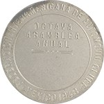 Reverso de la medalla de plata del sesenta aniversario de la asamblea de la federaci�n del autom�vil club