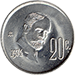 Reverso de la moneda de 20 centavos de la familia AA, Madero