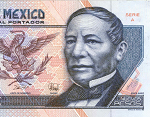 Fragmento del anverso del billete de 20 nuevos pesos de la familia C