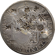 Anverso de la moneda resellada en oriente de la serie dos de la coleccin herencia numismtica