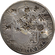 Anverso de la moneda resellada en oriente de la serie dos de la colecci�n herencia numism�tica