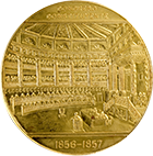 Anverso de la medalla de oro conmemorativa de la Constitucin de 1857 en 37.5 gramos