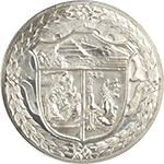 Reverso de la medalla de plata del cincuenta aniversario del Banco de M�xico