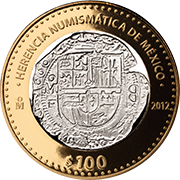 Reverso de la moneda virreinal tipo macuquino de la serie dos de la colecci�n herencia numism�tica