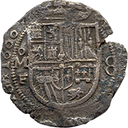 Reverso de moneda macuquina