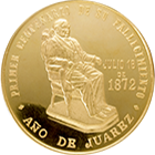 Anverso de la medalla de oro conmemorativa del fallecimiento de Benito Ju�rez