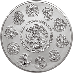 Anverso de la moneda en acabado mate brillo de 1 kilogramo de plata de la nueva serie libertad en plata