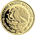 Anverso de la moneda conmemorativa de oro teocuitlatl en acabado espejo