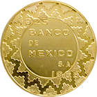Anverso de la medalla de oro conmemorativa del 40 aniversario del Banco de M�xico