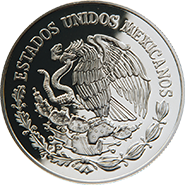 Anverso de la moneda de plata conmemorativa de participacin de Mxico en la Copa Mundial de la FIFA
