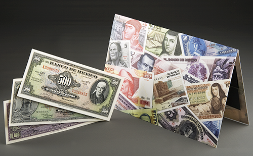 Coleccin de 3 billetes impresos por la American Bank Note Company en las denominaciones de 500, 1000 y 10000 pesos