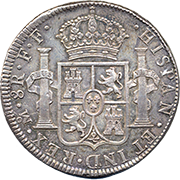 Anverso de la moneda de busto de 1783