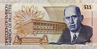 Anverso del especimen conmemorativo del 20 aniversario de la f�brica de billetes del Banco de M�xico
