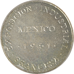 Reverso de la medalla de plata de la Exposici�n Industrial Francesa