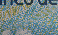 Ejemplo de fondo lineal en el reverso del billete de 20 pesos de la familia F