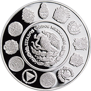 Anverso monedas histricas iberoamericanas de la serie Iberoamericana de plata en acabado espejo