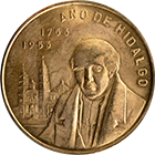 Reverso de la medalla de oro conmemorativa del ao de Hidalgo