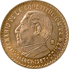 Reverso de la medalla de oro conmemorativa de la Constituci�n de 1857 en 7.5 gramos