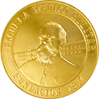 Reverso de la medalla de oro conmemorativa de la Escuela M�dico Militar