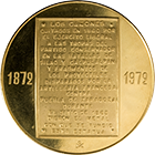 Reverso de la medalla de oro conmemorativa del fallecimiento de Benito Jurez