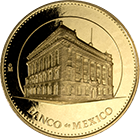 Reverso de la medalla de oro conmemorativa del 70 aniversario del Banco de M�xico
