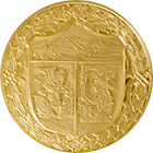 Reverso de la medalla de oro conmemorativa del 40 aniversario del Banco de M�xico