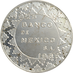 Anverso de la medalla de plata del cuarenta aniversario del Banco de Mxico