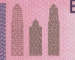Animación del efecto de la capilla y torre que cambian de color en el billete de 1000 pesos de la familia F