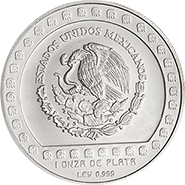 Anverso com�n de monedas de una onza de plata en acabado sat�n, colecci�n azteca, Colecci�n Precolombina