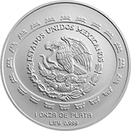 Anverso com�n de las monedas de plata en acabado sat�n, colecci�n precolombina, colecci�n teotihuacana