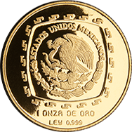 Anverso de la moneda sacerdote, coleccin olmeca, Coleccin Precolombina Oro en acabado espejo