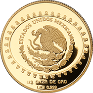Anverso de la moneda serpiente emplumada, coleccin teotihuacana, Coleccin Precolombina Oro en acabado espejo