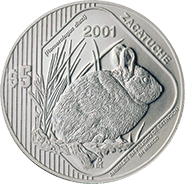 Reverso de la moneda de plata zacatuche de la coleccin monedas y especies